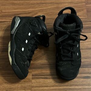 Air Jordan 6-17-23 PS “Black Metallic Silver” Sneakers, Size: 1Y